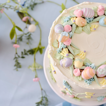 How to Make an Easter Floral Wreath Cake