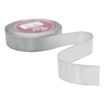 Light Silver Satin Ribbon 20mm x 15m