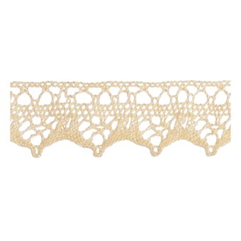 Natural 30mm Cotton Lace Trim by the Metre