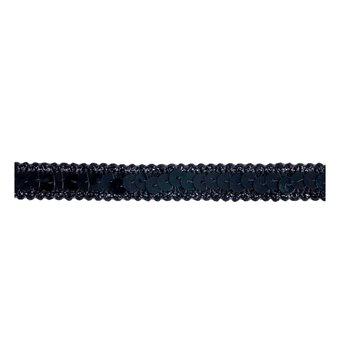Black Metallic-Edged Sequin Trim by the Metre