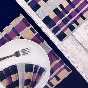 How to Screen Print and Sew Tartan Tableware