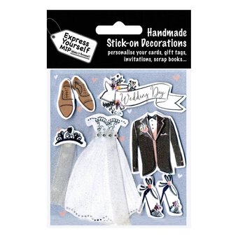 Express Yourself Wedding Outfit Card Toppers 6 Pieces