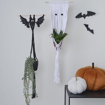 How to Make a Macrame Bat and Ghost Plant Hanger