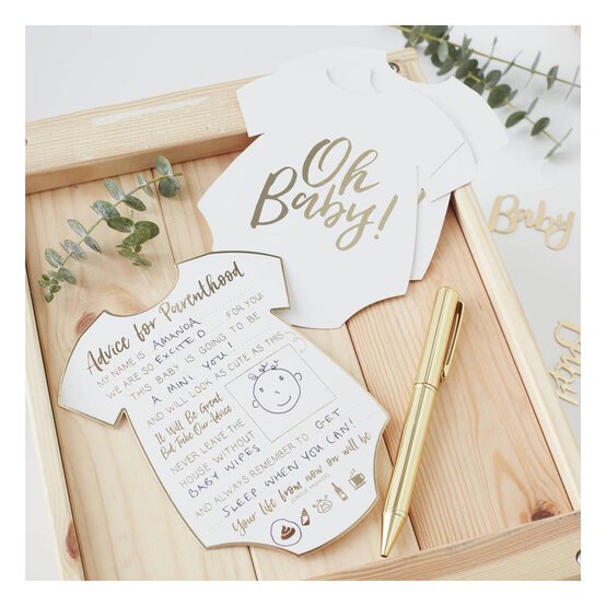 Ginger Ray Oh Baby Advice Cards 10 Pack image number 2