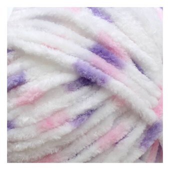 James C Brett White Pink Multi Flutterby Chunky Yarn 100 g