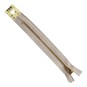 YKK Dark Beige Brass Jeans Zip 15cm image number 2