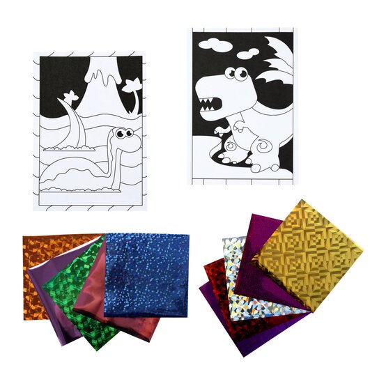 Dinosaur Foil Art Kit image number 1