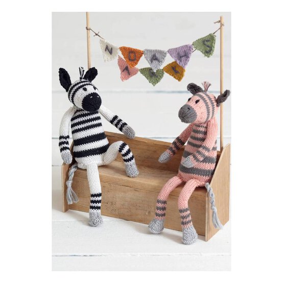 FREE PATTERN Sirdar Cotton DK Noahs Ark Zany Zebras Knitting Pattern image number 1