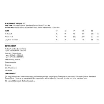 Knitcraft Ladies Button Back Vest Digital Pattern 0028