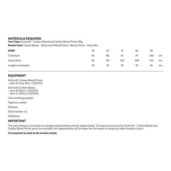 Knitcraft Ladies Button Back Vest Digital Pattern 0028 image number 2