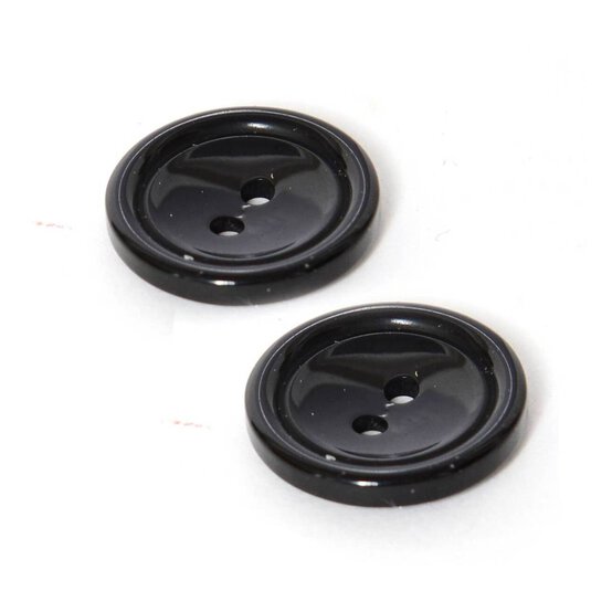 Hemline Black Basic Knitwear Button 2 Pack image number 1