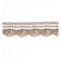 Old Gold 25mm Metallic Lace Trim by the Metre image number 1
