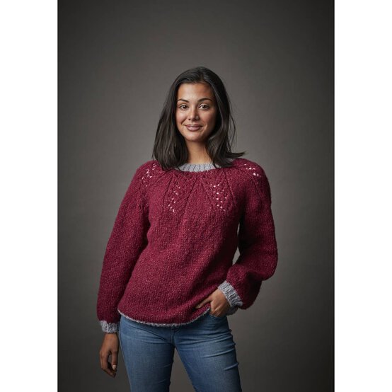 Knitcraft Lace Yoke Jumper Digital Pattern 0128 image number 3