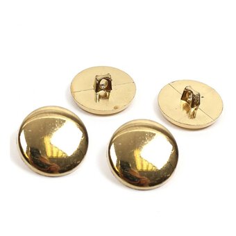 Hemline Gold Metal Blazer Button 4 Pack