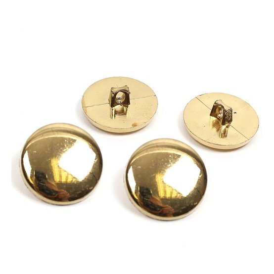 Hemline Gold Metal Blazer Button 4 Pack image number 1
