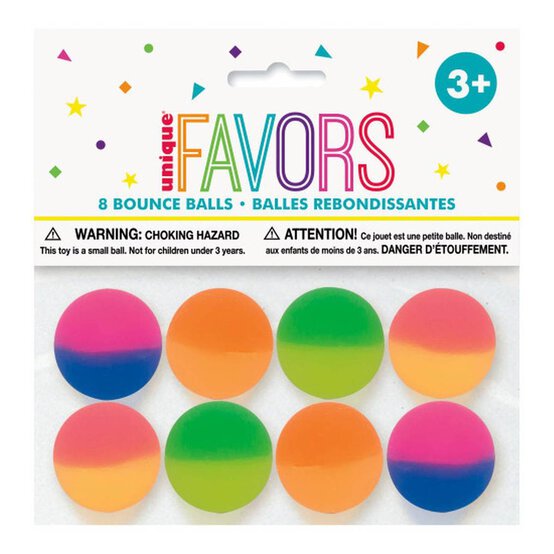Two Tone Bounce Balls 8 Pack image number 2