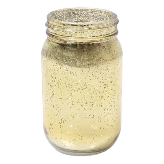 Gold Metallic Jar 7.8cm x 13cm image number 1