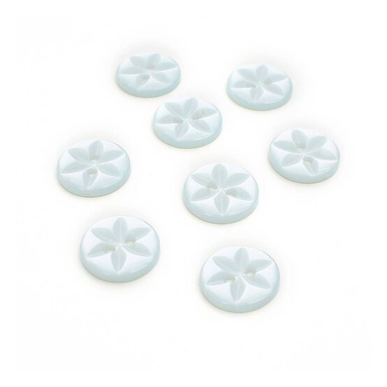 Hemline  Baby Blue Basic Star Button 8 Pack image number 1