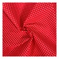 White and Red Spot Polycotton Fabric by the Metre image number 1