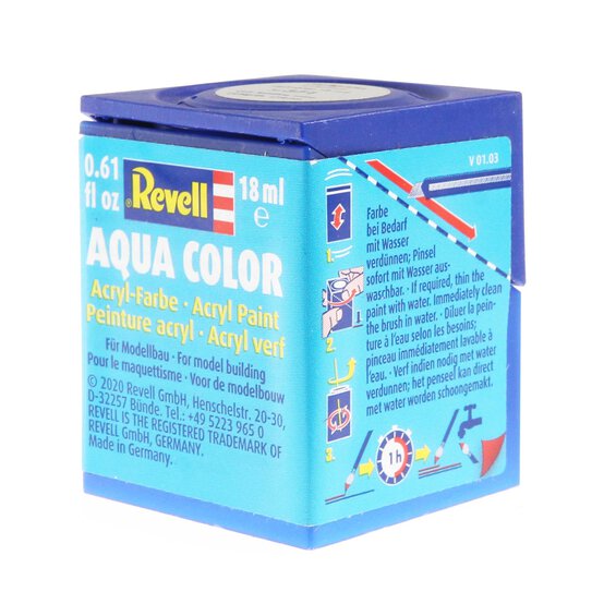 Revell Light Grey Silk Aqua Colour Acrylic Paint 18ml (371) image number 3