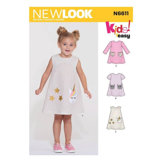 New Look Child&rsquo;s Dress Sewing Pattern N6611 image number 1