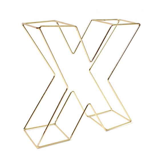 Soft Gold Wire Letter X 15cm image number 1