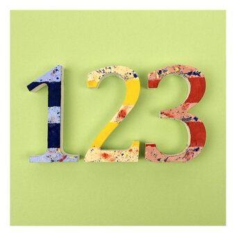 MDF Wooden Number 4 8cm