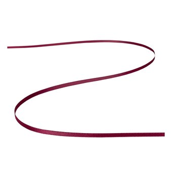 Wine Double-Faced Satin Ribbon 3mm x 5m