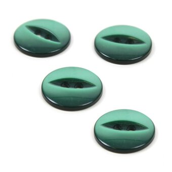 Hemline Emerald Basic Fish Eye Button 4 Pack