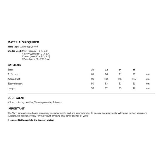 Knitcraft Home Cotton Stripy Jumper Digital Pattern 0031 image number 2