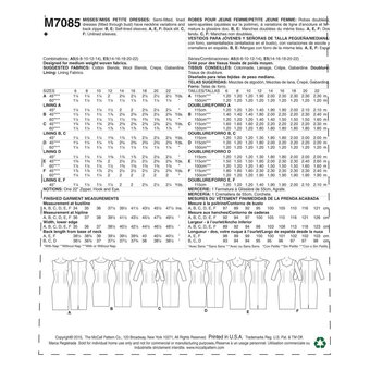 McCall&rsquo;s Petite Dress Sewing Pattern M7085 (6-14)