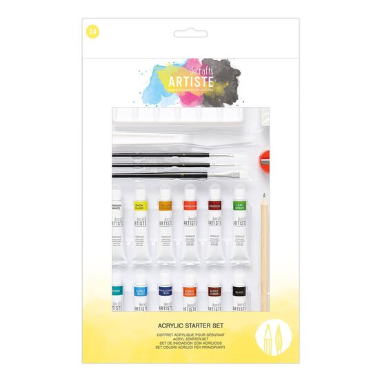 Artiste Acrylic Starter Set 24 Pieces image number 1