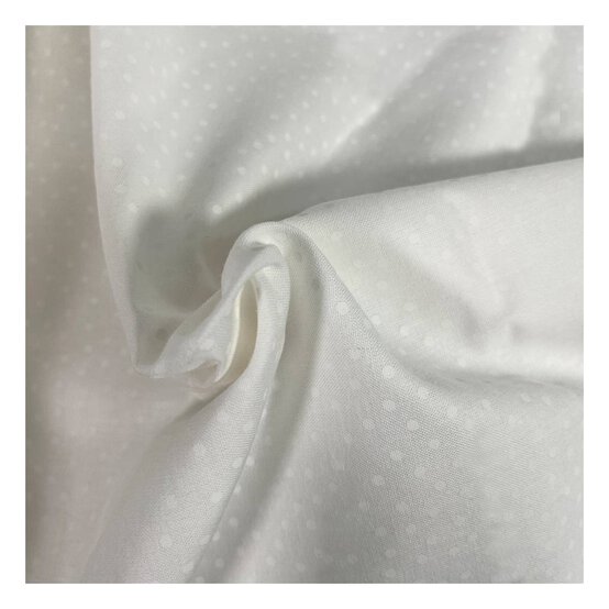 White Spotty Cotton Textured Blender Fabric by the Metre image number 1