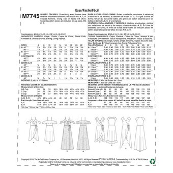McCall&rsquo;s Women&rsquo;s Dress Sewing Pattern M7745 (6-14)