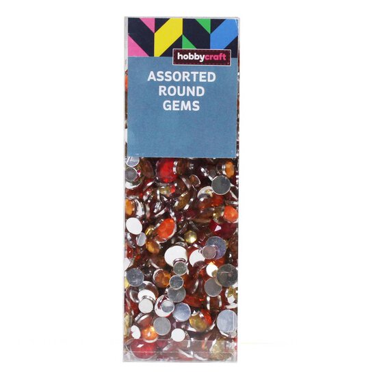 Gold and Copper Assorted Round Gems 90g image number 2