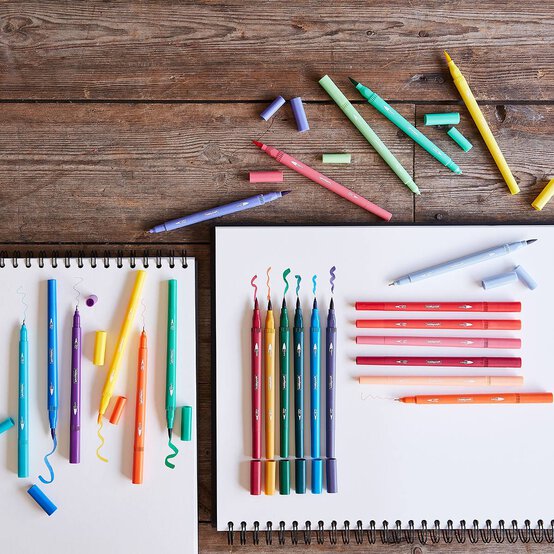 Dual Tip Brush Markers 12 Pack image number 5