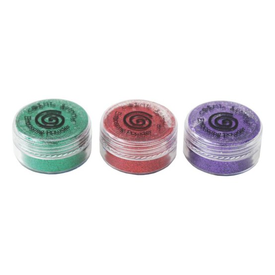 Cosmic Shimmer Festive Sparkle Embossing Powder 10ml 3 Pack image number 1