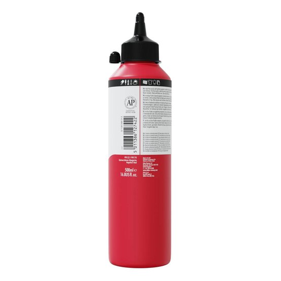 Daler-Rowney System3 Crimson Fluid Acrylic 500ml (513) image number 2
