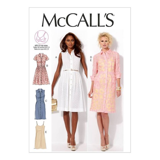 McCall&rsquo;s Dress and Slip Sewing Pattern M6696 (8-16) image number 1