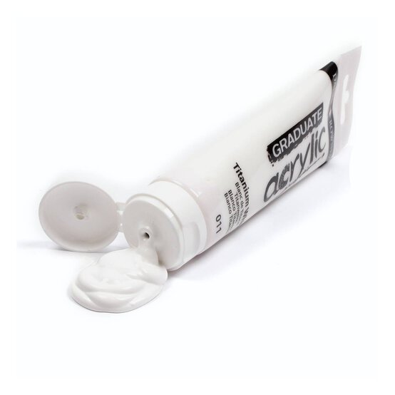 Daler-Rowney Graduate Titanium White Acrylic Paint 120ml image number 1