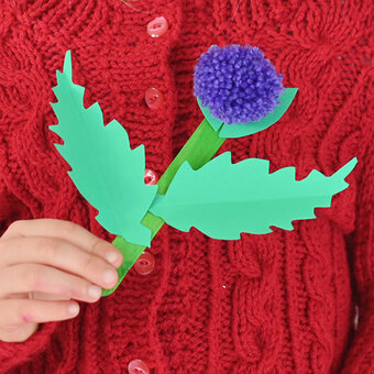 How to Make a Pom Pom Paper Thistle