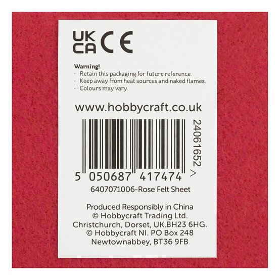 Rose Polyester Felt Sheet A4 image number 6