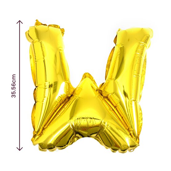 Gold Foil Letter W Balloon image number 2