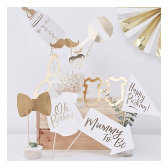 Ginger Ray Oh Baby Photo Booth Props 10 Pieces