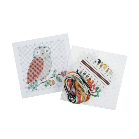 Trimits Owl Counted Cross Stitch Kit 13cm x 13cm image number 3