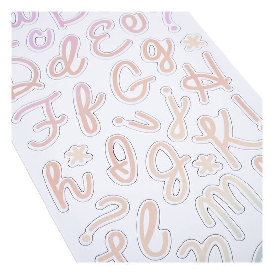 Rainbow Alphabet Chipboard Stickers 81 Pieces image number 2