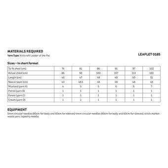 Knitcraft Leaf Yoke Jumper Digital Pattern 0185