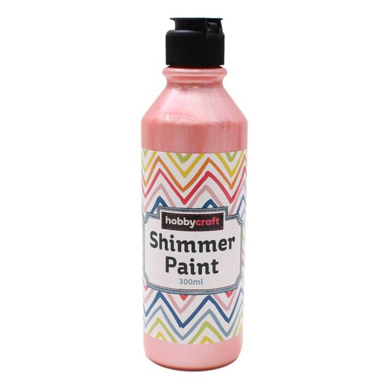 Metallic Coral Ready Mixed Shimmer Paint 300ml image number 1