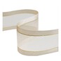 Cream Organza Gold Satin-Edged Ribbon 38mm x 4m image number 1
