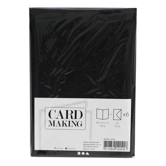 Black Cards  A6 6 Pack